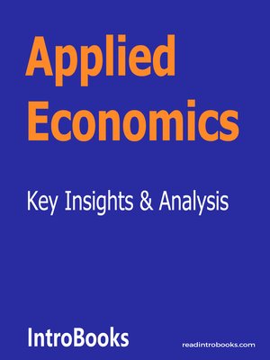 cover image of Applied Economics